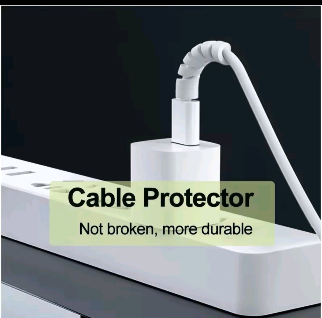 10pcs Cable Protector Silicone Charge Cable Spiral Winder Wire End Cord Savers Cover For Phone USB Charger Cable Accessories