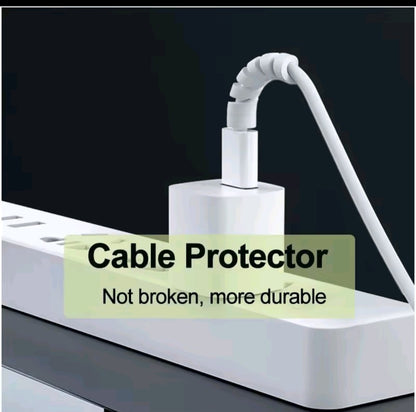 10pcs Cable Protector Silicone Charge Cable Spiral Winder Wire End Cord Savers Cover For Phone USB Charger Cable Accessories